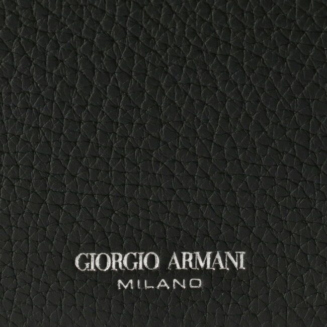 ジョルジオアルマーニ/GIORGIOARMANI財布メンズカーフスキン二つ折り長財布BLACK2021年秋冬新作Y2R595-YQA9E-80001