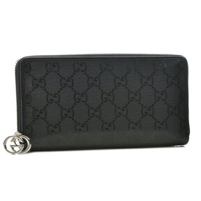 [4/25限定1/2当選ポイントバック]グッチ/GUCCI 財布 メンズ GGインプリメ ラウンドファスナー長財布 ブラック 307982-FU49N-1000