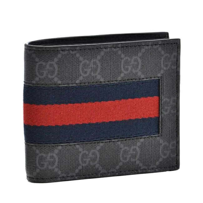 グッチ/GUCCI 財布 メンズ New Web 二つ折り財布 ブラック 408826-KHN4N-1095