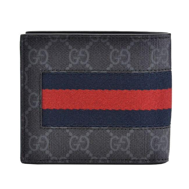 グッチ/GUCCI 財布 メンズ New Web 二つ折り財布 ブラック 408826-KHN4N-1095