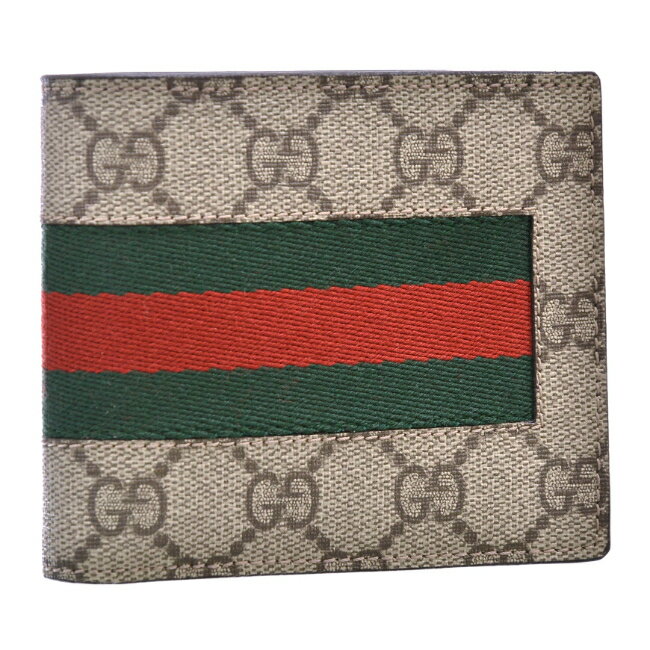 グッチ 二つ折り財布（メンズ） グッチ/GUCCI 財布 メンズ New Web 二つ折り財布 ベージュ 408826-KHN4N-9791