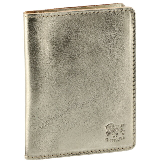 イルビゾンテ/IL BISONTE 名刺入れ メンズ CARD CASE CLASSIC IN VACCHETTA METALLIZZATA カードケース SCC003-PV0012