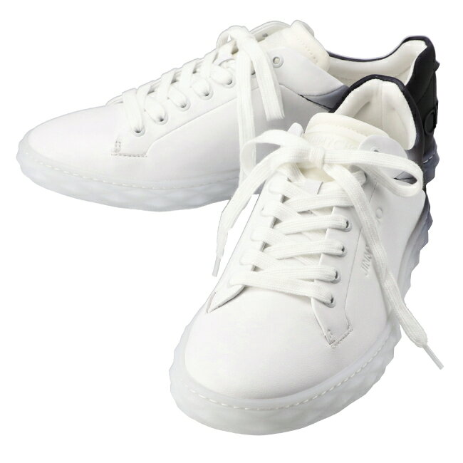 ジミーチュウ/JIMMY CHOO シューズ メンズ ミックスレザー×ライクラ スニーカー WHITE/BLACK DIAMONDLIGHTM-BFA-0225
