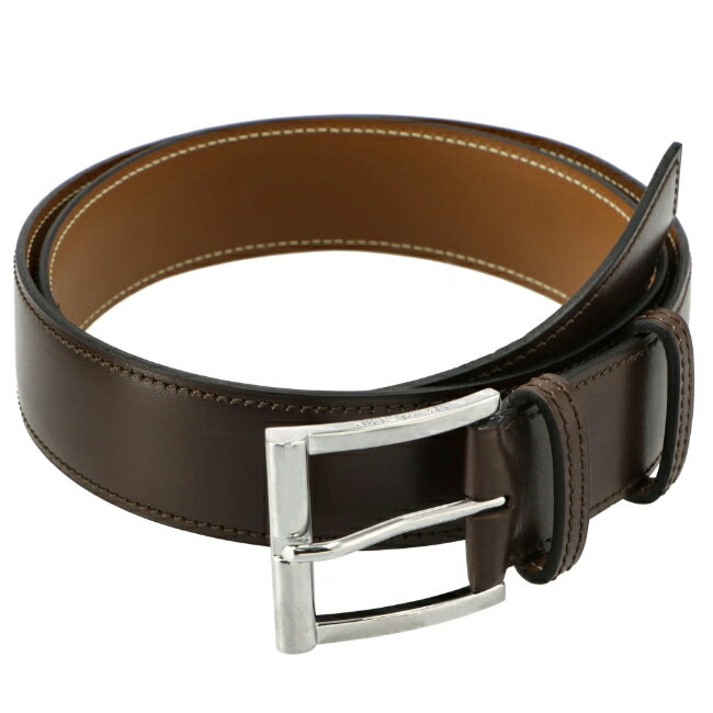 ジェイエムウエストン/J.M.WESTON ベルト メンズ DEMI-JONC BELT ドゥミジョンベルト 35mm DARK BROWN BOXCALF レザーベルト 2024年春夏新作 703515400S00-0001-0002