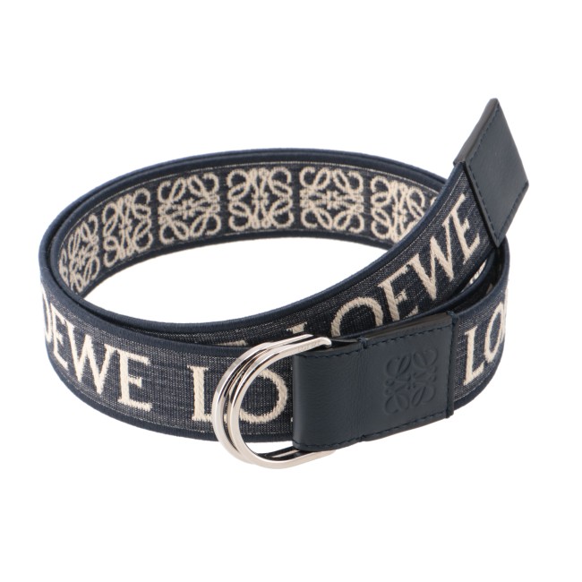 ロエベ/LOEWE ベルト メンズ D RING LOEWE BELT Dリングベルト DEEP NAVY/PALLADIUM 2023年秋冬新作 E619238X14-0063-1664のサムネイル