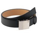 レザーベルト [4/25限定1/2当選ポイントバック]ロエベ/LOEWE ベルト メンズ LOEWE PLAQUE BELT 3.5CM レザーベルト BLACK/PALLADIUM E619Z20X20-0008-1341