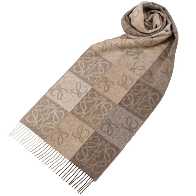 [2/1限定1/2当選ポイントバック]ロエベ/LOEWE ストール メンズ ANAGRAM SCARF マフラー WHITE/BEIGE F810487X17-0057-2112のサムネイル