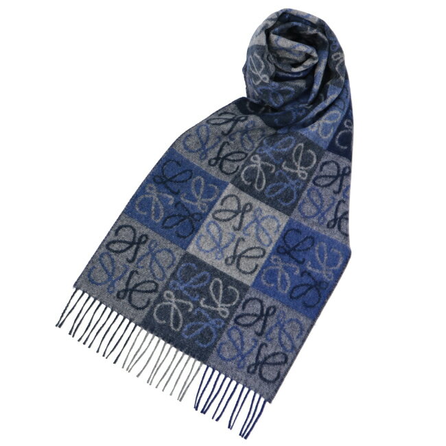 ロエベ/LOEWE ストール メンズ ANAGRAM SCARF マフラー BLUE F810487X17-0057-5100のサムネイル