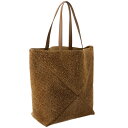 ロエベ トートバッグ レディース ロエベ/LOEWE バッグ メンズ PUZZLE TOTE LARGE HAIRY SUEDE トートバッグ PEANUT B510Q18X01-0090-8715