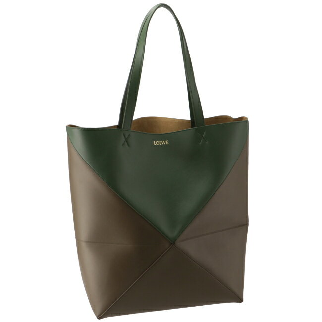 ロエベ/LOEWE バッグ メンズ PUZZLE TOTE LARGE BICOLOR トートバッグ UMBER/HUNTER GREEN B779Q18X05-0088-5885