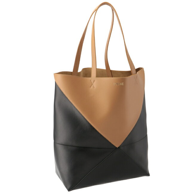 ロエベ/LOEWE バッグ メンズ PUZZLE TOTE LARGE BICOLOR トートバッグ BLACK/WARM DESERT B779Q18X05-0088-5886