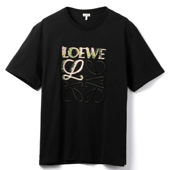 ロエベ/LOEWE シャツ アパレル メンズ RELAXED FIT T-SHIRT Tシャツ BLACK/MULTICOLOR 2024年春夏新作 H526Y22J61-0056-1489