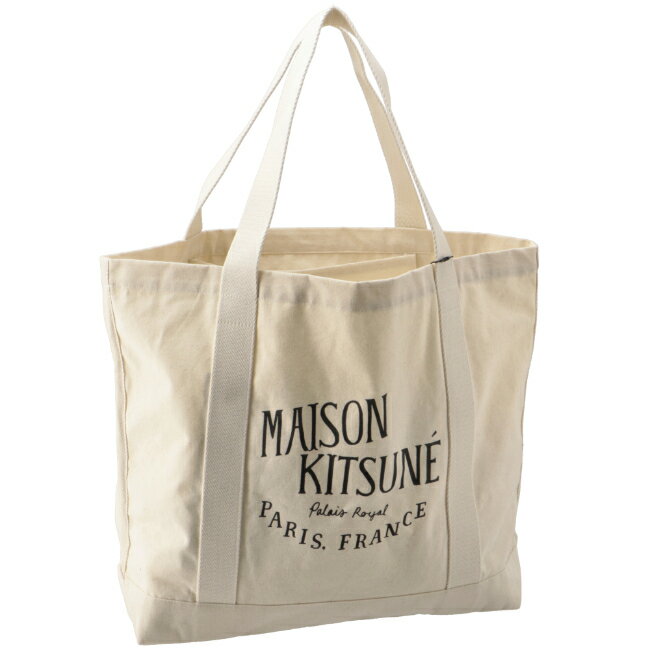 メゾンキツネ/MAISON KITSUNE バッグ メンズ UPDATED PALAIS ROYAL SHOPPING BAG トートバッグ ECRU LW05102WW0008-0001-P700