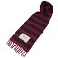 SALEۥ᥾󥭥ĥ/MAISON KITSUNE ȡ  RUGBY STRIPES SCARF ޥե顼 GRAPE/INK BLUE RUGBY STRIPES LW06202WA0019-0012-S582_10Volte