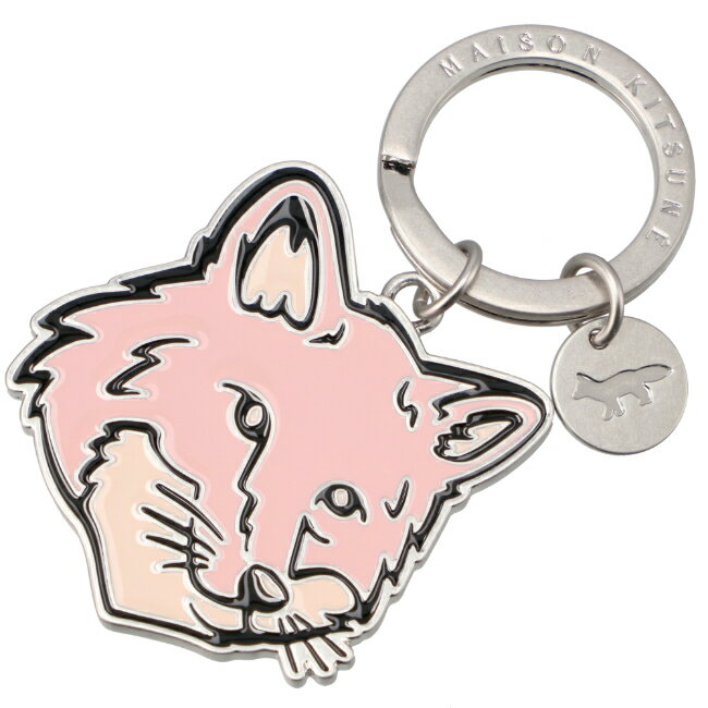 楽天Import Brand Grace[6/1（土）限定1/2当選ポイントバック]メゾンキツネ/MAISON KITSUNE キーリング メンズ BOLD FOX HEAD KEYRING キーホルダー MILK SHAKE 2024年春夏新作 MM06904AM1002-0003-P616