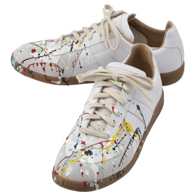 メゾン マルジェラ/MAISON MARGIELA シューズ メンズ カーフスキン×スエード ペインテッドスニーカー IVORY S57WS0240-P1892-961のサムネイル