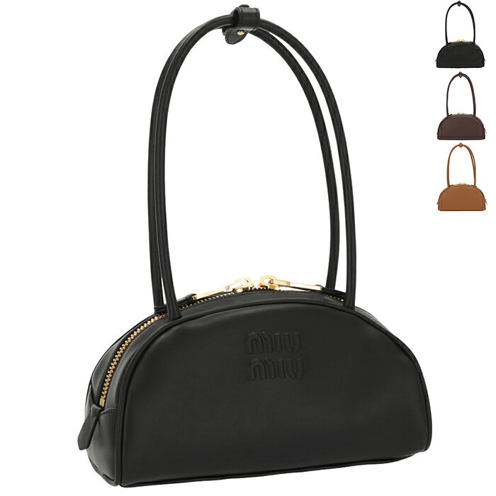 ミュウミュウ/MIU MIU レディース ショルダーバッグ ボー レザーバッグ スモール BEAU 横長バッグ 2026年秋冬新作 5BB192-2CRW
