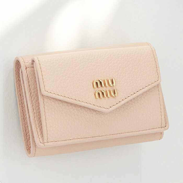 Rakuten - ミュウミュウ/MIU MIU レディース 財布 三つ折り レザー ロゴ エンベロープウォレット ミニ財布 三つ折り財布 2026年春夏新作 5MH021-ADT7