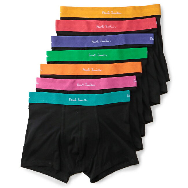 ポールスミス/PAUL SMITH アンダーウェア メンズ MEN TRUNK 7 PACK ボクサーパンツ BLACK 2024年春夏新作 M1A914-M7PK1-79