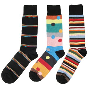 ݡ륹ߥ/PAUL SMITH   MEN SOCK PACK å MULTI 2024ǯղƿ M1ASOCK-M3PSIG-92