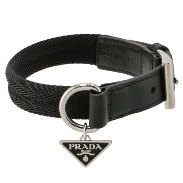 プラダ/PRADA 首輪 メンズ ナイロン×レザー ペットカラー NERO 2YC010-BV1-002