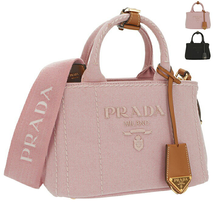 プラダ/PRADA レディース ハンドバッグ CANAPA ミニ ジャルディニエール コットンキャンバス ショルダーバッグ 2026年春夏新作 1BA038-2CYA