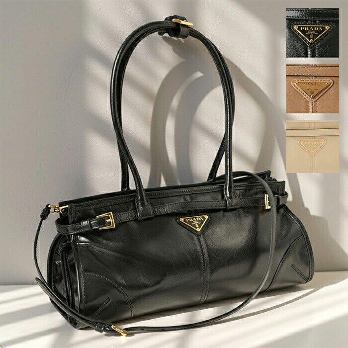 プラダ/PRADA レディース ハンドバッグ ボニー ミディアム レザー ショルダーバッグ 2026年春夏新作 1BA426-2CYR