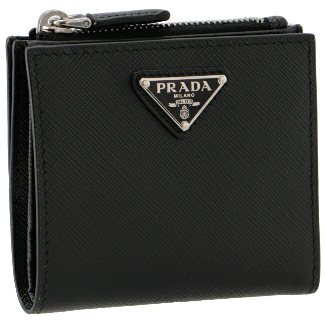 プラダ 財布（メンズ） プラダ/PRADA 財布 メンズ 型押しカーフスキン 二つ折り財布 NERO 2ML049-QHH-002