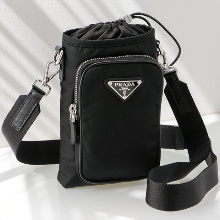 楽天市場】スマホ ポーチ ショルダー（ブランドプラダ）（レディース