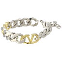 ヴァレンティノ ガラヴァーニ/VALENTINO GARAVANI ブレスレット メンズ BRACELET (LOGO 27X13mm) | VLOGO CHAIN | METALLO チェーンブレスレット ORO 18/PALLADIUM 2023年秋冬新作 4Y2J0Q19-MET-Y44