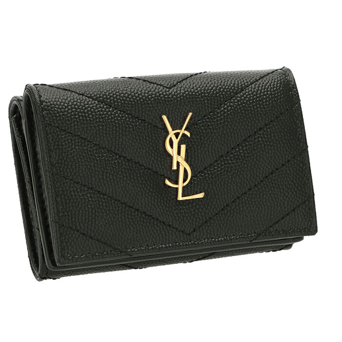 本物 サンローラン SAINT LAURENT タイニー 折財布 コンパクトウォレット レザー グレー NOV459784 Tiny 財布 ウォレット 中古 SAINT LAURENT - 本物 サンローラン SAINT LAURENT タイニー 折財布