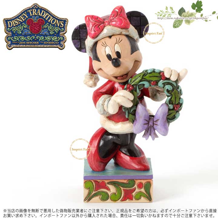 ジムショア サンタ ミニーマウス クリスマスのあいさつ ディズニー 4039034 Season's Greetings Minnie As Mrs. Claus Figurine jim shore ギフト プレゼント □