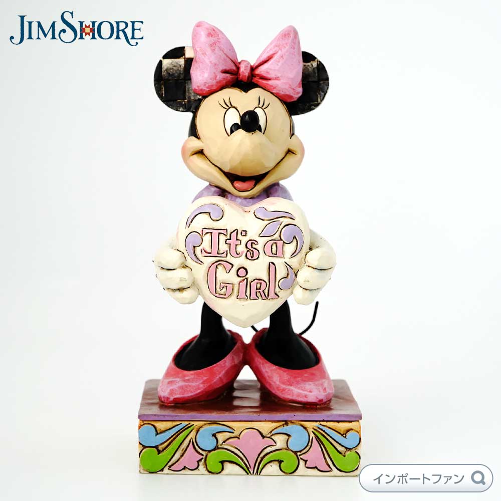 楽天Import Fanジムショア ミニーマウス 新しい赤ちゃん 一人の女の子 ディズニー 4043664 It's A Girl New Baby Girl Minnie Mouse Figurine jim shore ギフト プレゼント □