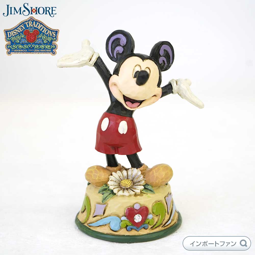 ジムショア 4月 ミッキーマウス ディズニー 誕生日祝いにおすすめ 4033961 April Mickey Mouse Figurine jim shore ギフト プレゼント 