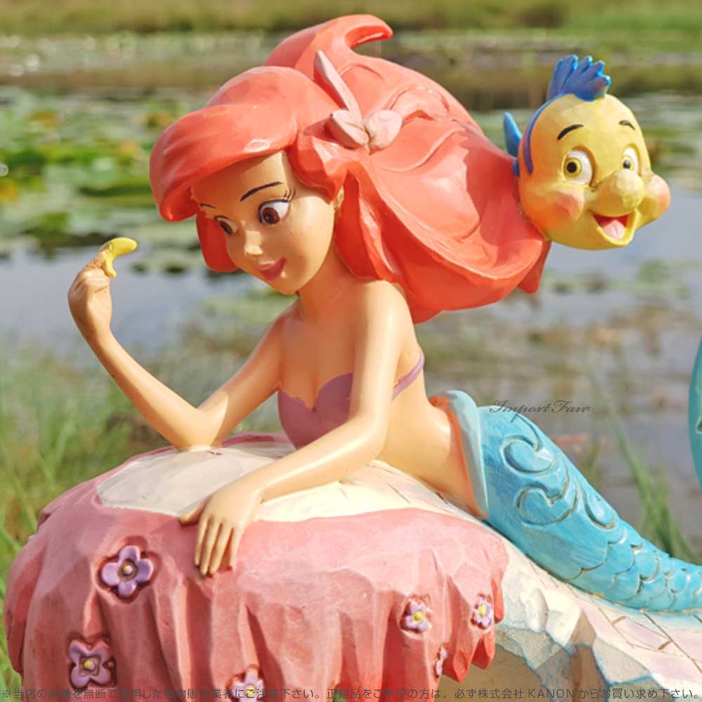 ジムショア リトルマーメイド 25周年アニバーサリーモデル アリエルとフランダ—とセバスチャン 海の下で夢見てる ディズニートラディション 置物 4037501 Jim Shore Disney Traditions ギフト プレゼント□