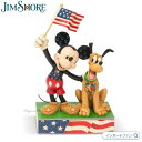 ジムショア ミッキー プルート 愛国 アメリカ 国旗 ディズニー 6005975 Mickey and Pluto Patriotic jim shore ギフト プレゼント□(3)