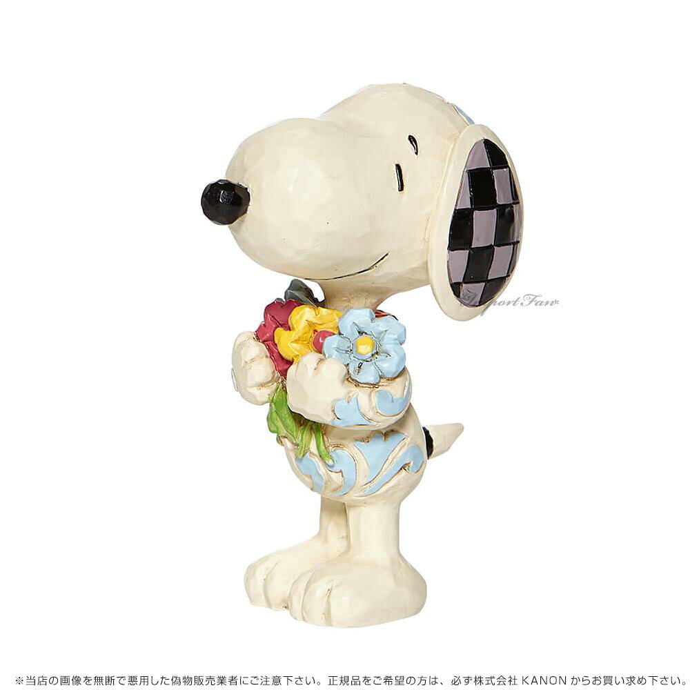 ジムショア スヌーピー フラワー ミニ ピーナッツ 6007962 Mini Snoopy with Flowers JimShore□