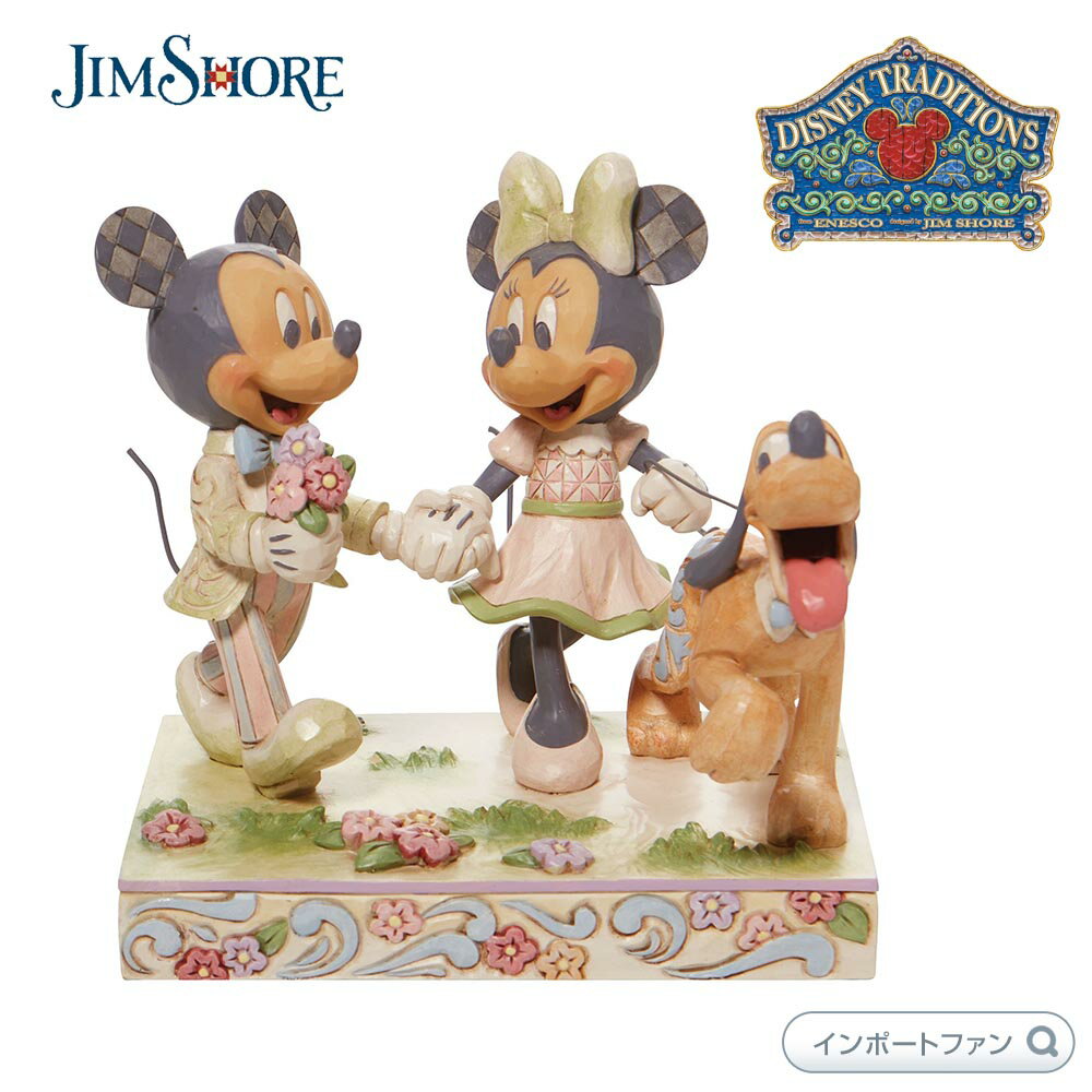 ジムショア ミッキー&ミニー ホワイトウッドランド ミッキーマウス ミニーマウス プルート ディズニー 6010101 White Woodland Mickey&Minnie JimShore 【ポイント最大47倍!お買い物マラソン セール】
