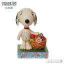 ジムショア スヌーピー チューリップのバスケット ピーナッツ 6011946 Snoopy Basket of Tulips JimShore□