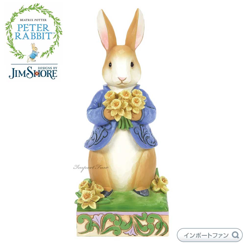 ॷ祢 ȥԡӥå  ʪ 6014046 Peter Rabbit with Daffodils JimShore