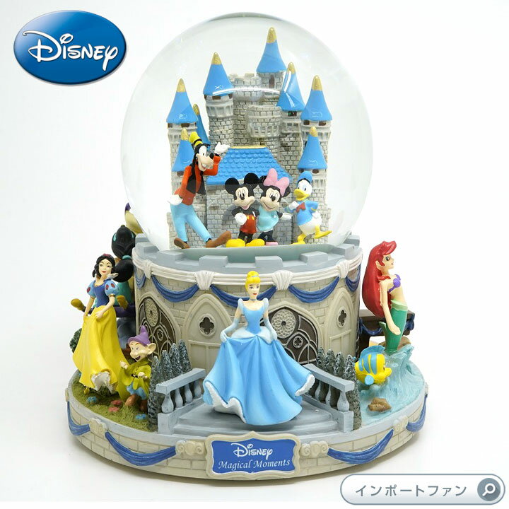 ディズニー ミッキー ミニー 魔法の瞬間 ミュージカル グリッター グローブ Disney Magical Moments Rotating Musical Glitter Globe スノードーム オルゴール プリンセス □