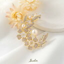Jeweliss 桜 ブローチ プリムローズ Primrose パール シェル 花 クリスタル ゴールド アクセサリー ギフト プレゼント ジュエリス 母の日 ...
