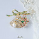 Jeweliss ブローチ Geoir ジュワールクリスタルベル 鈴 淡水パール コサージュ おしゃれ 可愛い ギフト プレゼント アクセサリー セレモニー ジュエリス 母の日 □ 本州送料無料 即納(4)