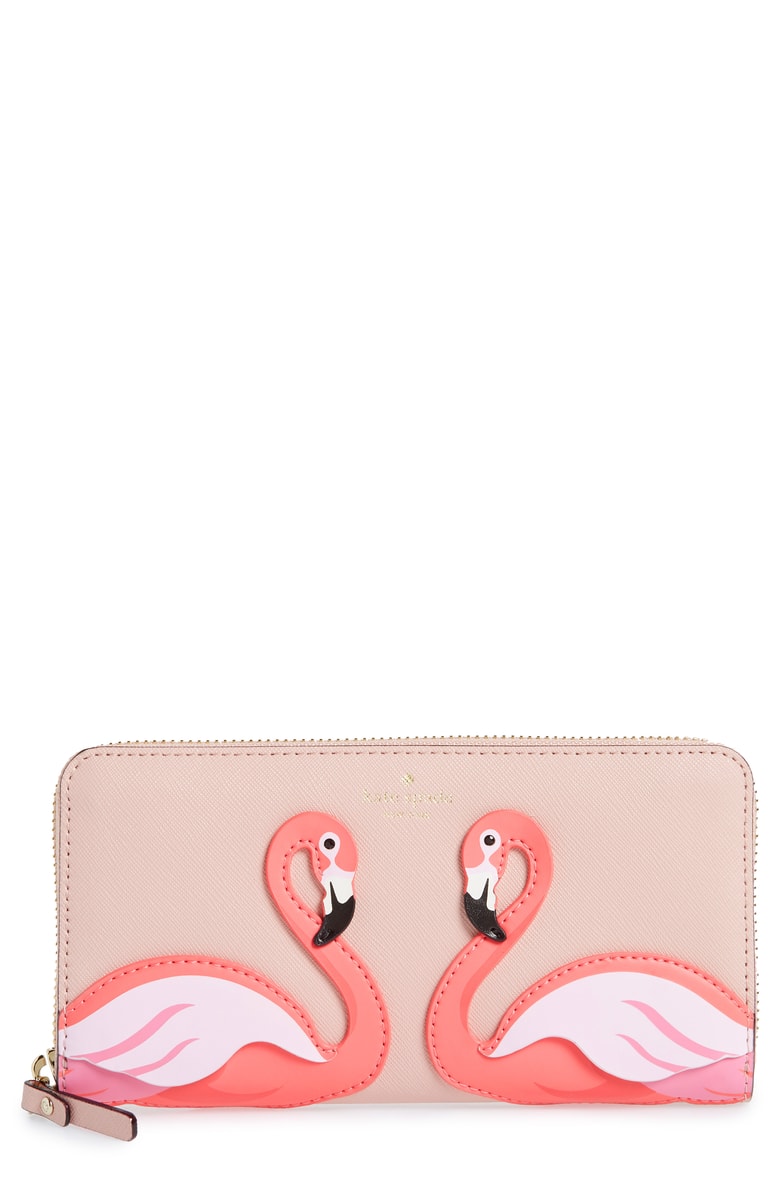 Kate Spade ケイトスペード バイ ザ プール フラミンゴ レイシー 長財布 By The Pool Flamingo Lacey ギフト プレゼント □