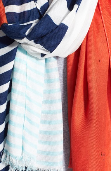 【楽天市場】Kate Spade ケイトスペード モナコ ストライプ スカーフ monaco stripe scarf 正規輸入品