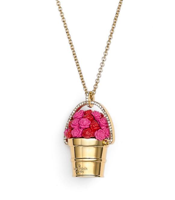 Kate Spade ケイトスペード ロジー アウトルック ネックレス バラ rosy outlook pendant necklace ...