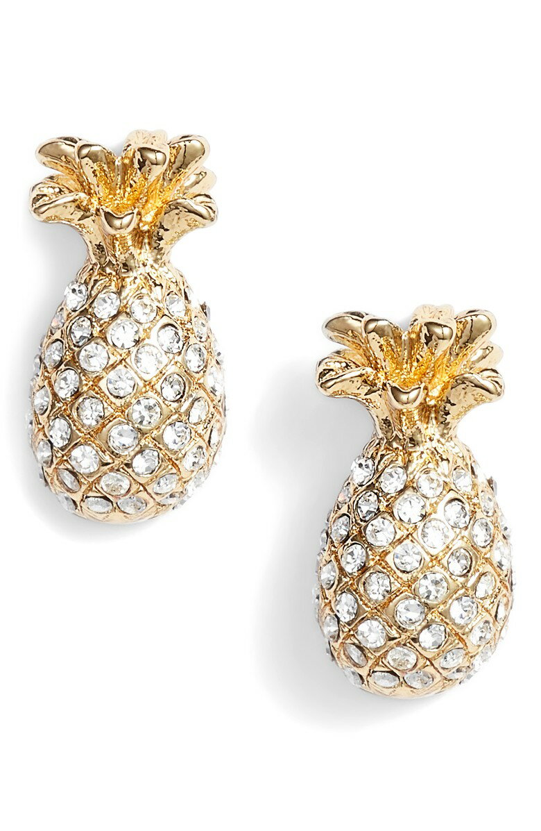 Kate Spade ケイトスペード バイ ザ プール パヴェ パイナップル ミニ スタッズ ピアス By The Pool Pave Pineapple Mini Studs 夏 果物 ギフト プレゼント □ 即納