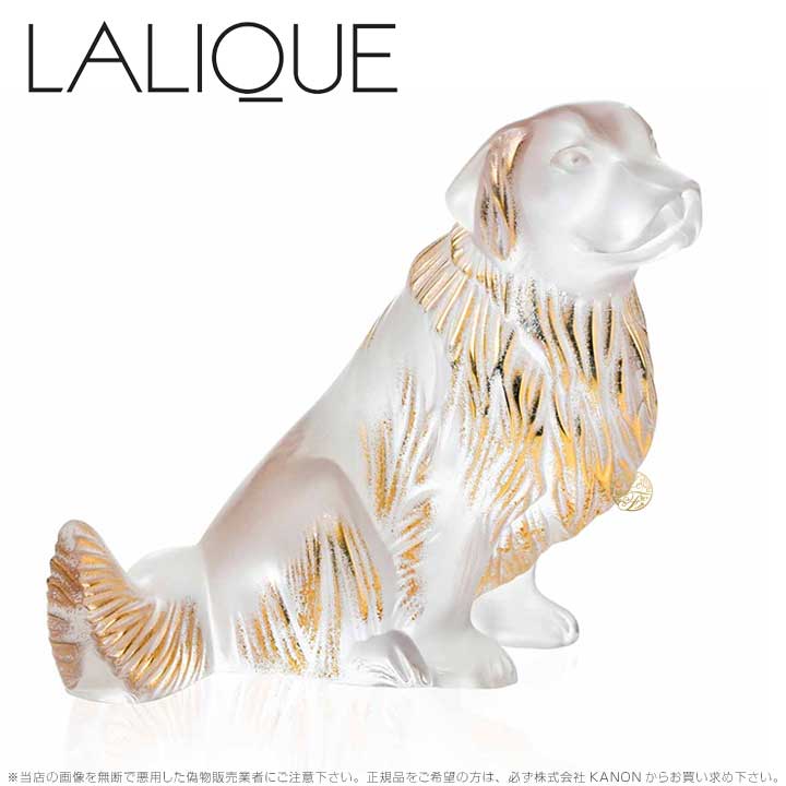 ラリック 犬 ゴールデンレトリバー クリア&ゴールドラスター 10601300 Lalique Golden Retriever Sculpture, Clear and Gold Luster ギフト プレゼント 【ポイント最大42倍！楽天スーパー セール】