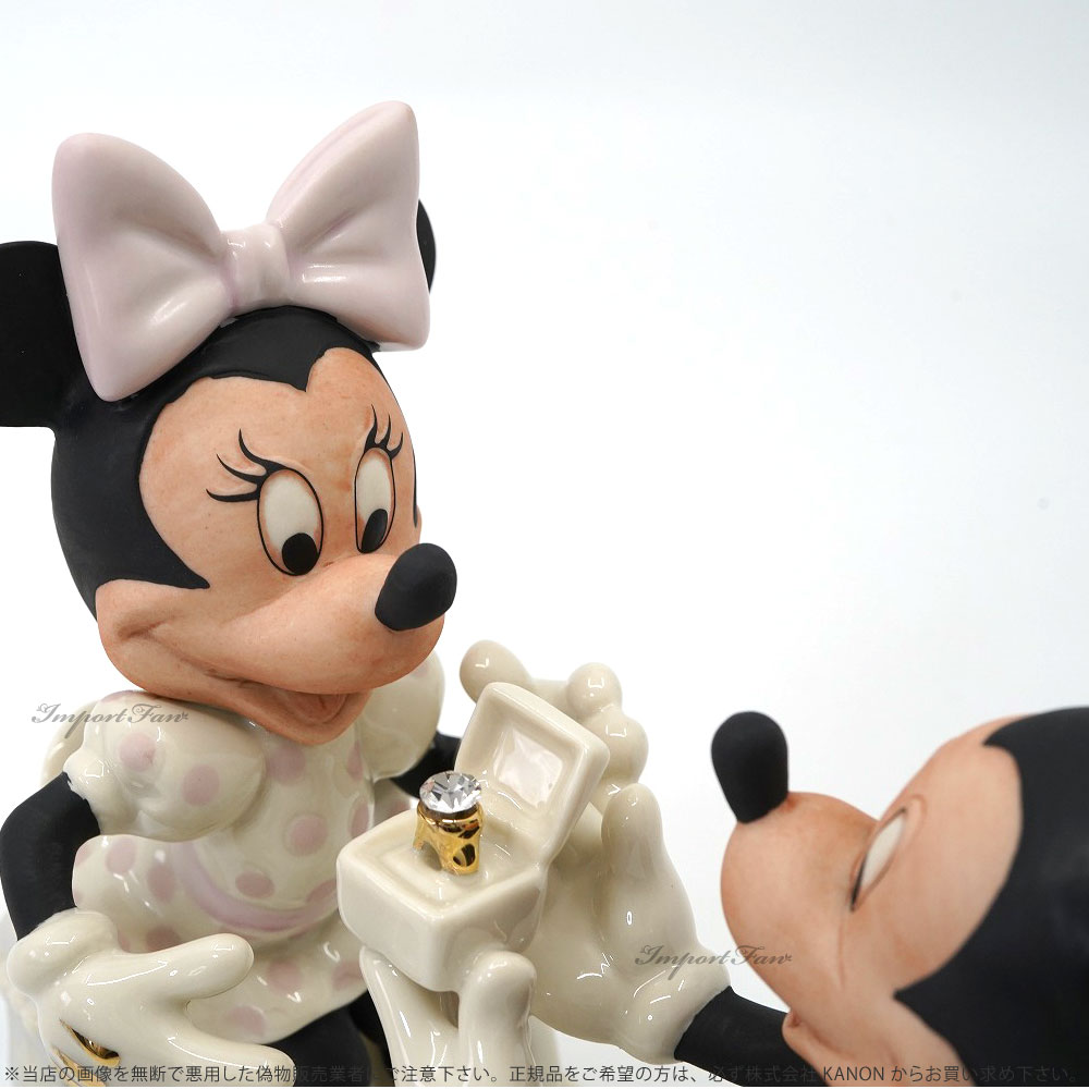 レノックス ミッキー&ミニー プロポーズ LENOX Mickey and Minnie Proposal ディズニー ミッキーマウス ミニーマウス 置物 ギフト プレゼント□