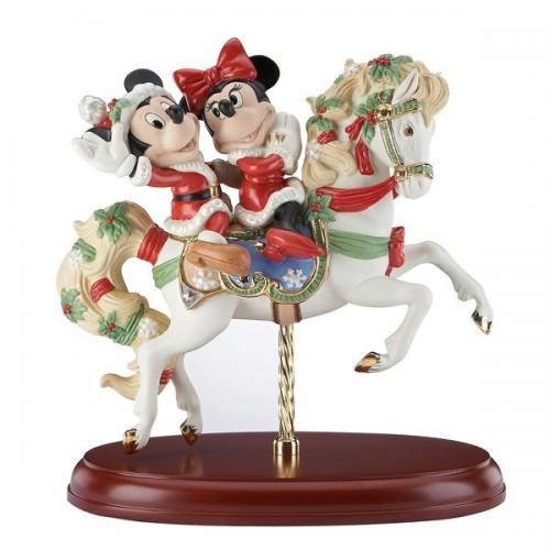 レノックス ミッキー＆ミニー クリスマス メリーゴーランド LENOX Disney Mickey 039 s Christmas Carousel Horse ディズニー ミッキーマウス ミニーマウス ギフト プレゼント □